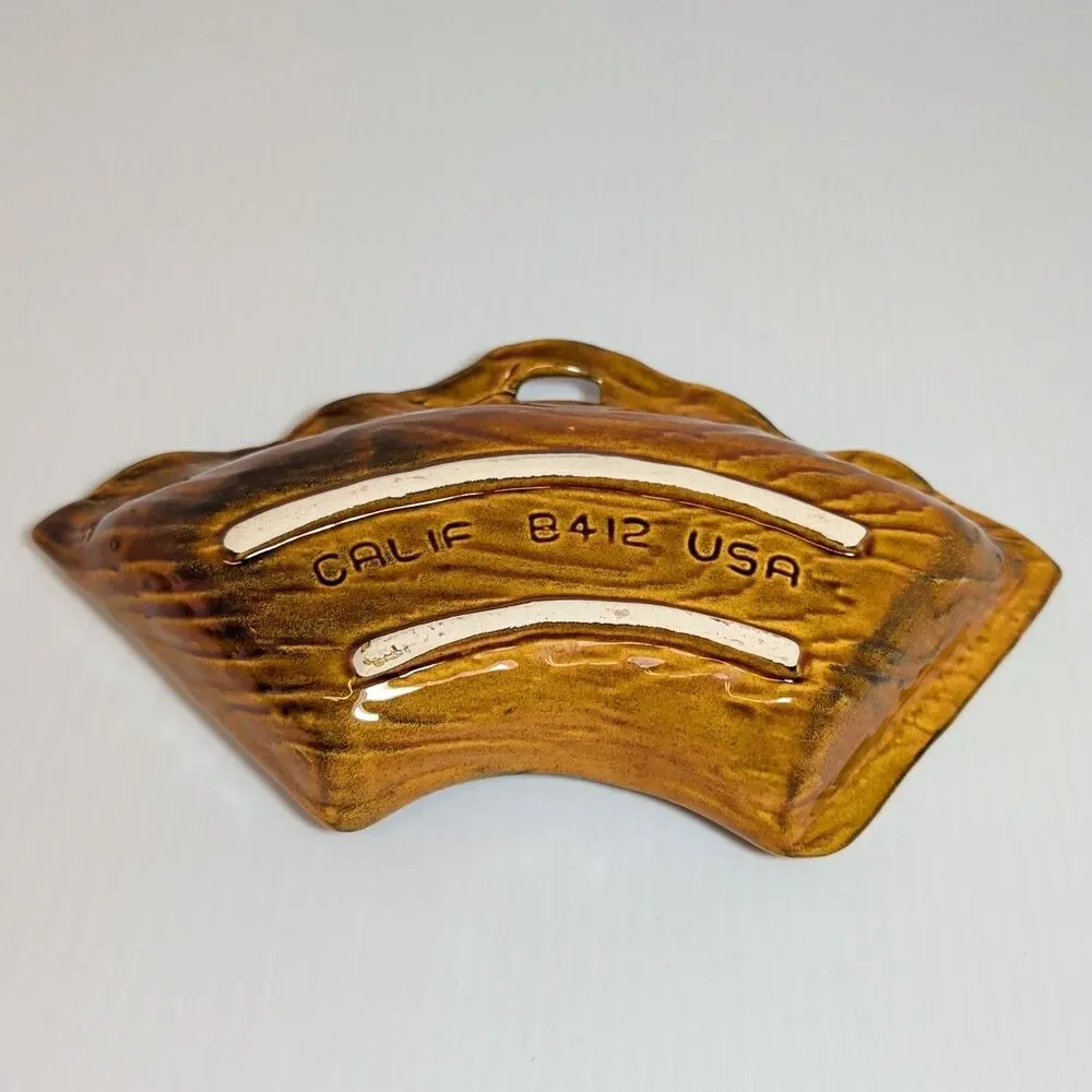 MCM California Pottery Chip Dish Faux Bois B412 - Excellent Condition